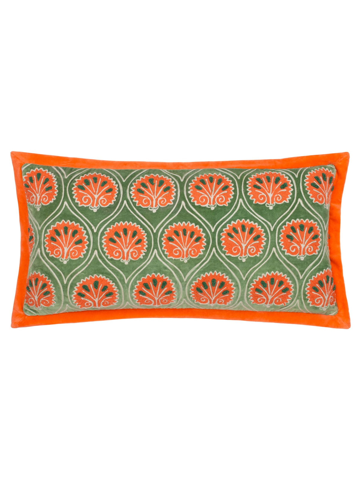 Riva Paoletti Peridot Orange Casa Embroidered Cushion