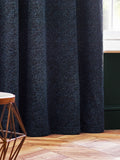 Riva Paoletti Navy Galaxy Chenille curtains, imported from the UK