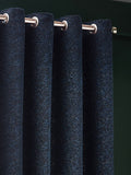 Riva Paoletti Navy Galaxy Chenille curtains, imported from the UK