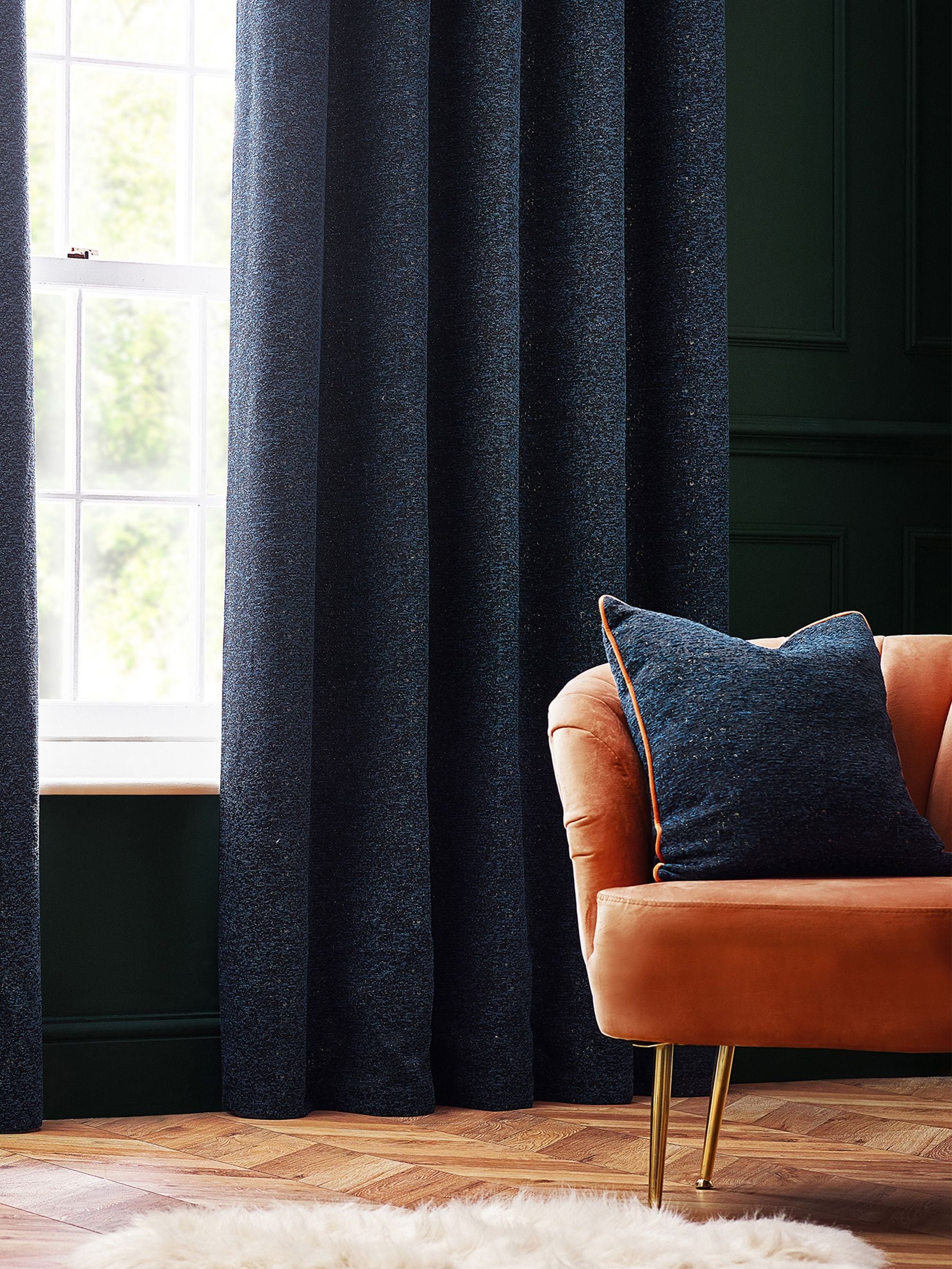 Riva Paoletti Black Galaxy Chenille Piped Cushion 50cm x 50cm