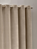 Yard Natural Beige Heavy Chenille Lined Eyelet Curtains