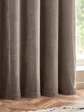 Yard greige heavy chenille lined eyelet curtains, imported from the UK