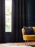 Riva Paoletti black galaxy chenille piped cushion 50cm - British product
