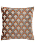 Riva Paoletti ginger grey jacquard velvet cushion 45x45cm - British product