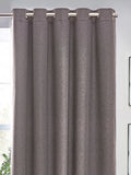 Furn Charcoal Grey Dawn Textured Blackout Eyelet Curtains