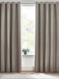 Furn Grey Dawn Textured Blackout Eyelet Curtains