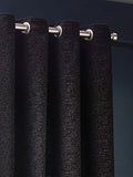 Riva Paoletti Black Galaxy Chenille Eyelet Curtains