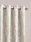 Wylder Natural Sophia floral jacquard eyelet curtains 229x183cm - British product