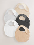 Neutral Baby cotton bibs 5 pack for babies, UK version