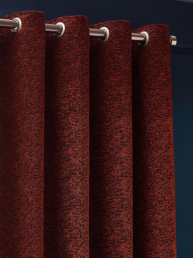 Riva Paoletti Copper Galaxy Chenille Eyelet Curtains