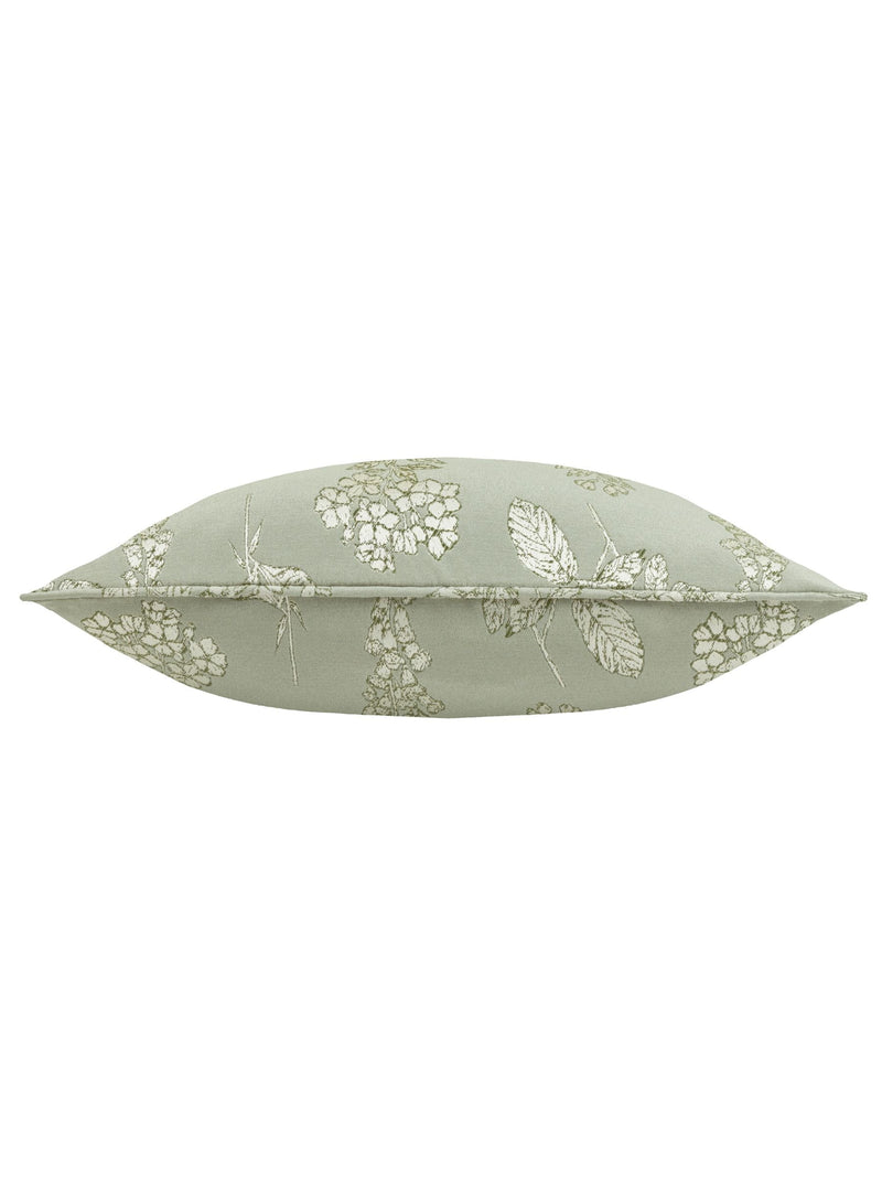 Wylder sage green floral jacquard cushion 50x50cm - British product