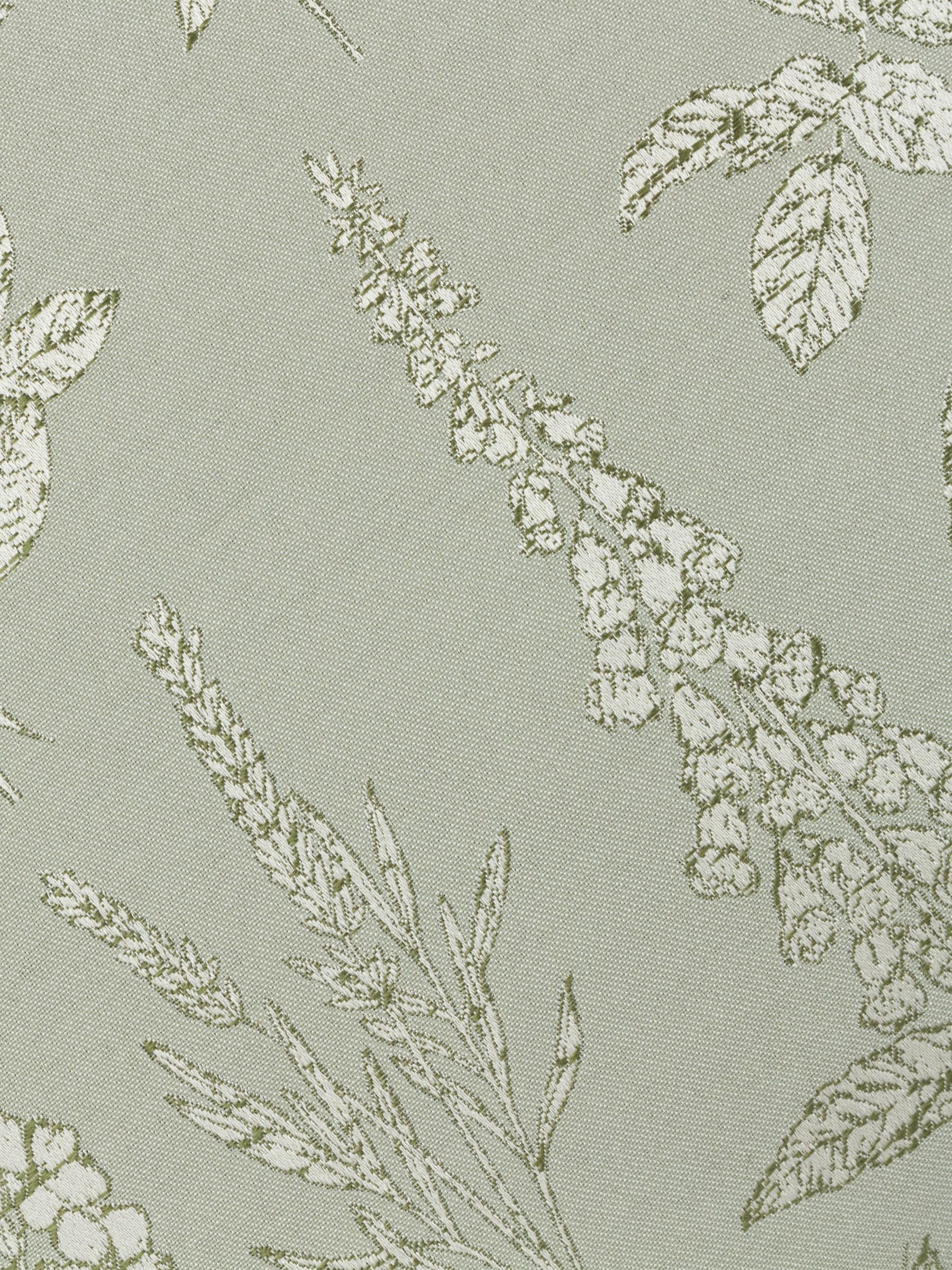 Wylder sage green floral jacquard cushion 50x50cm - British product