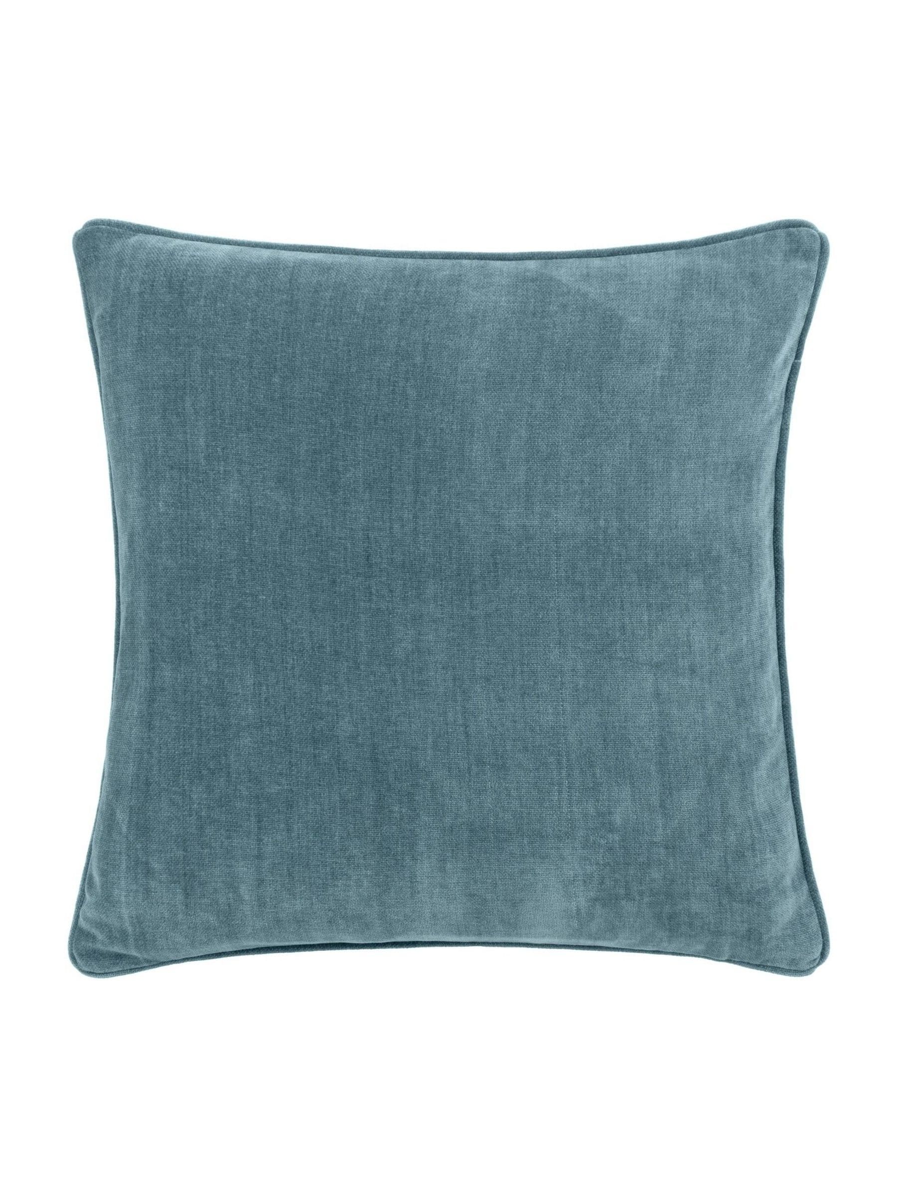 Yard Marine Blue chenille cushion, UK version