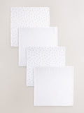 White baby muslin cloths 4 pack (British brand)