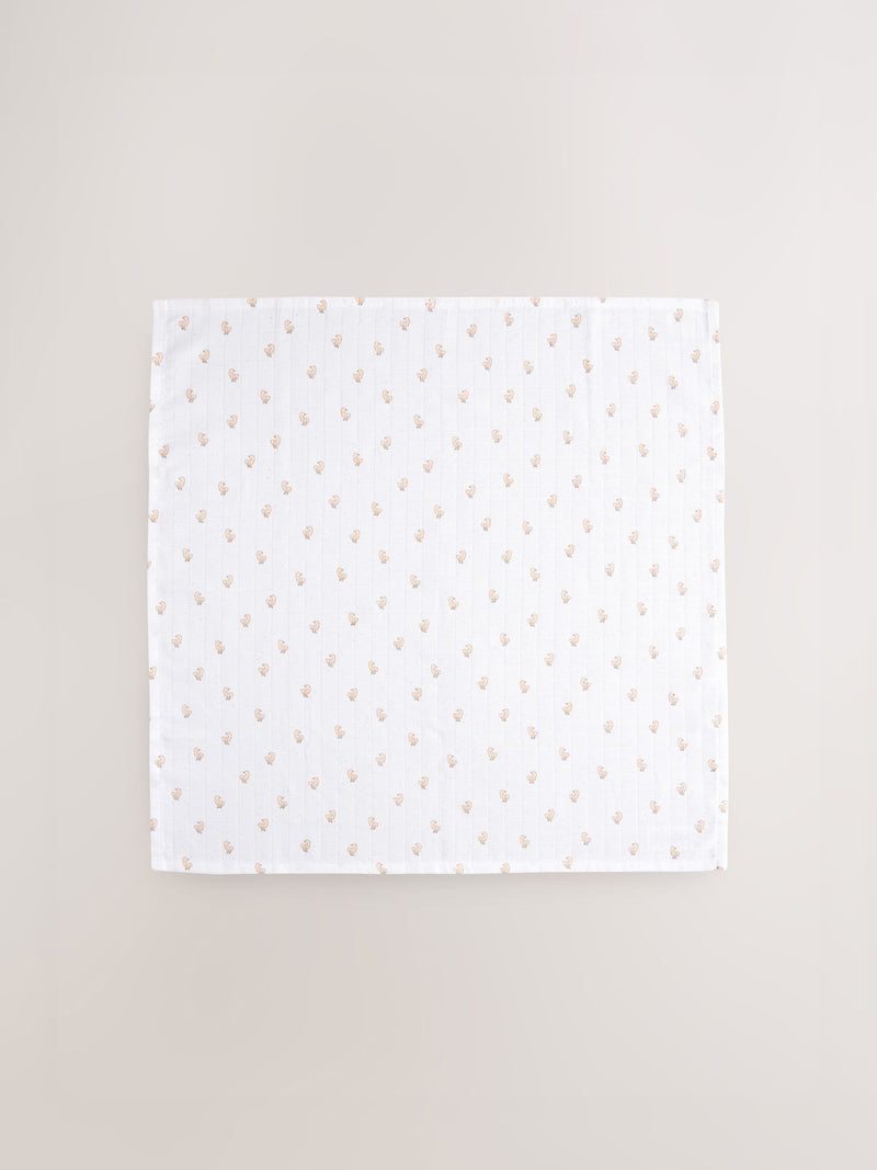 White baby muslin cloths 4 pack (British brand)