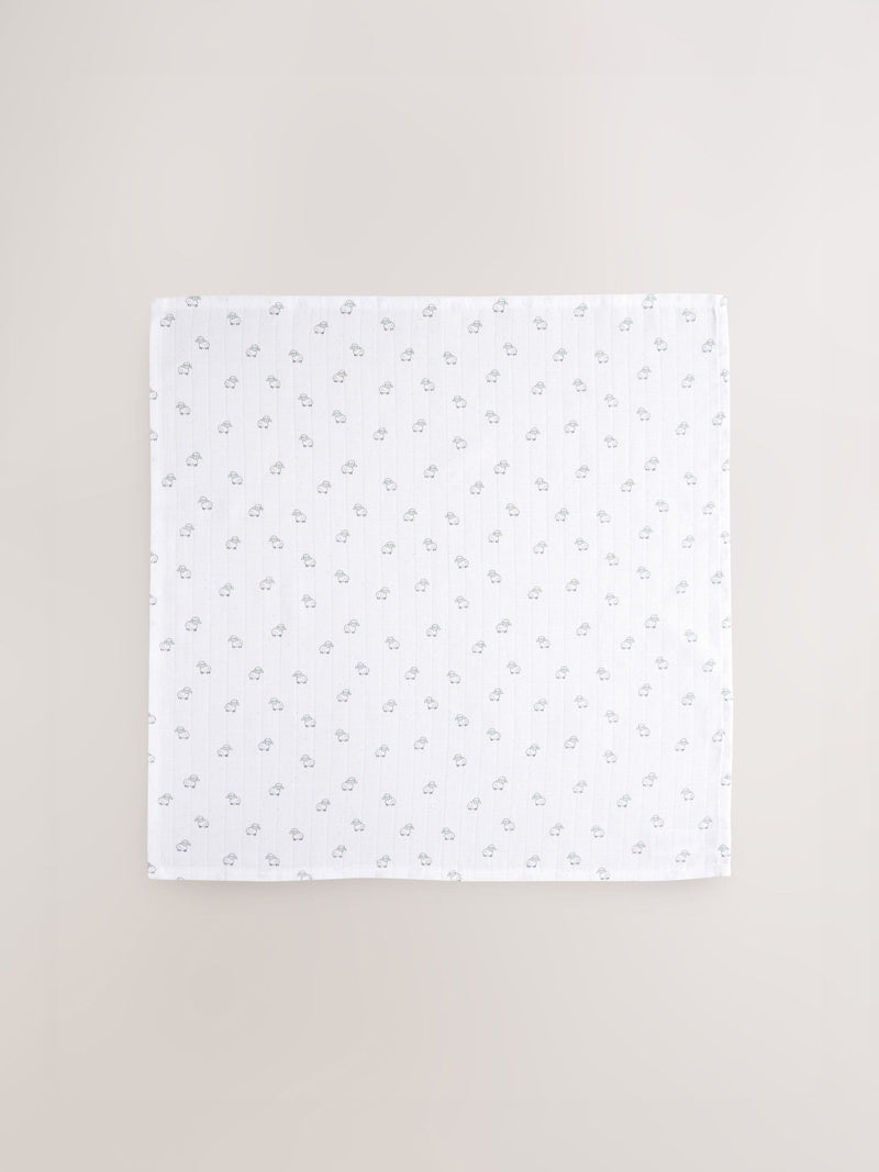 White baby muslin cloths 4 pack (British brand)