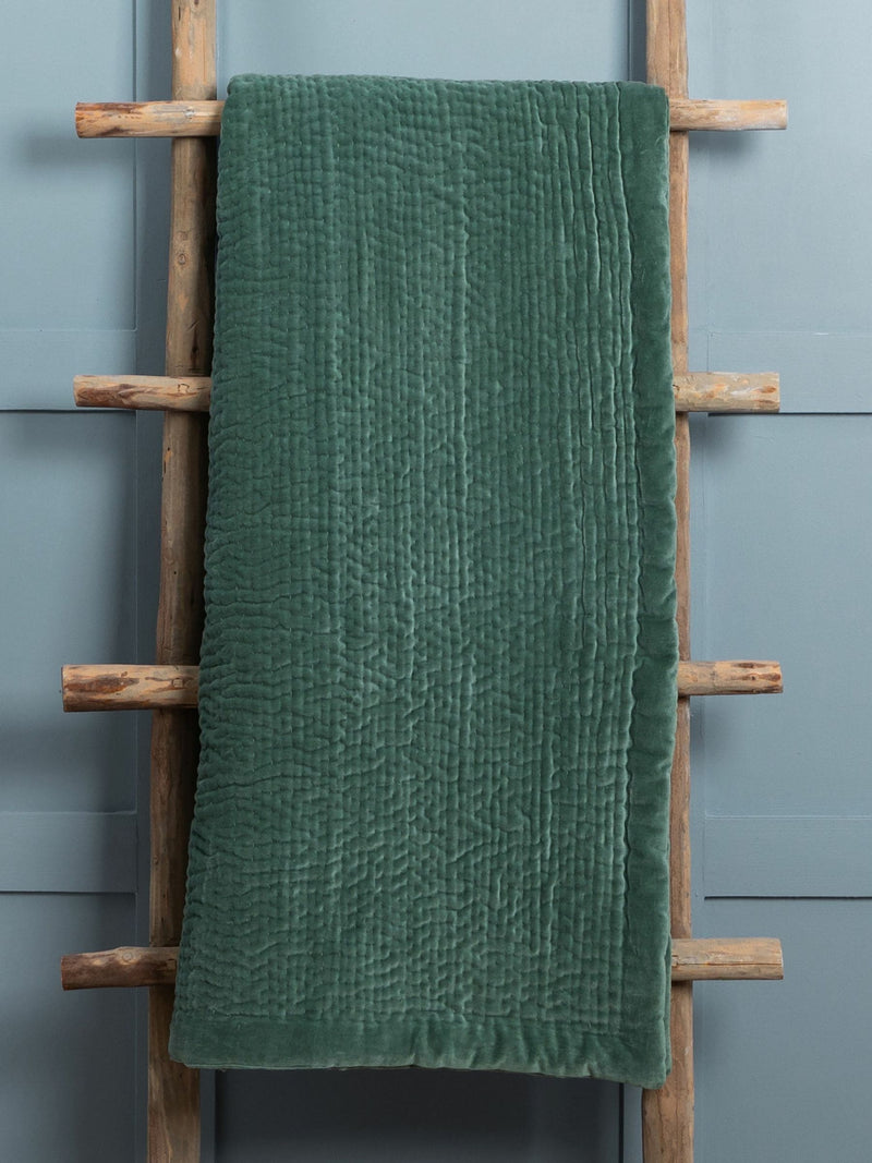 Voyage Sunset Haze quilted velvet throw, UK version