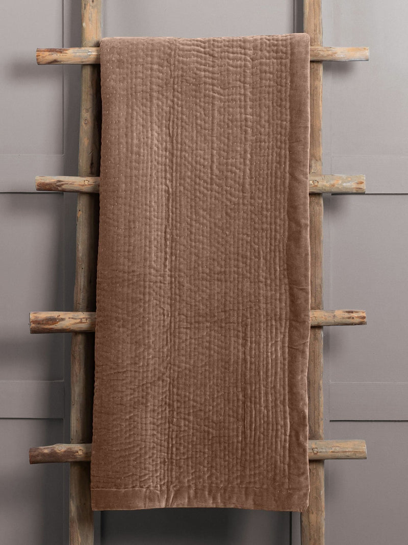 Voyage Maison Sunset Haze Quilted Velvet Throw 200cm x 140cm