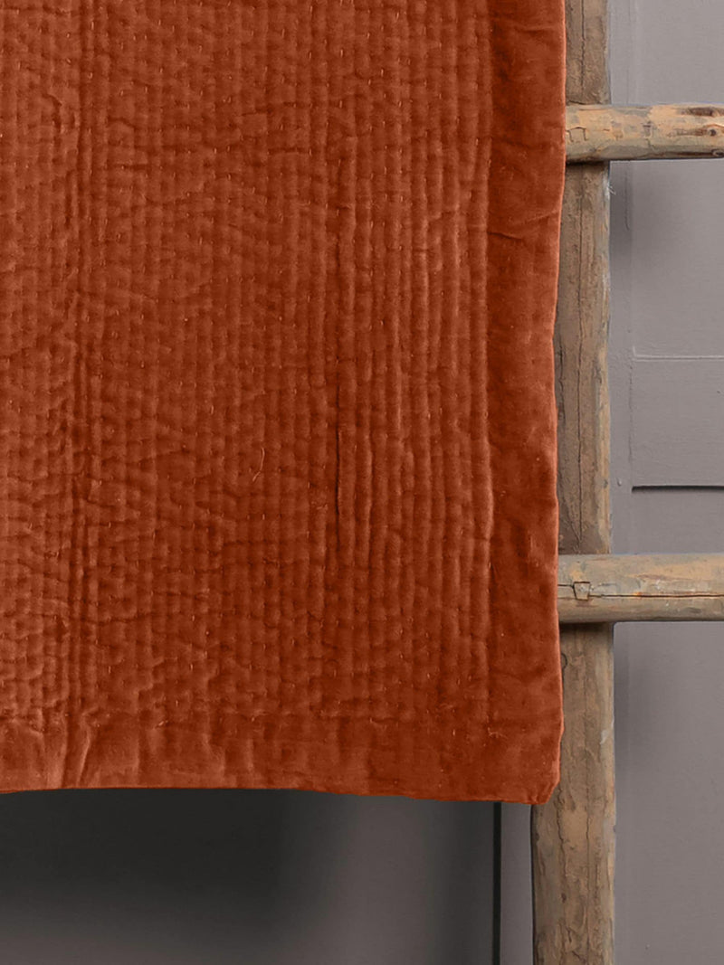 Voyage Sunset Haze quilted velvet throw, UK version