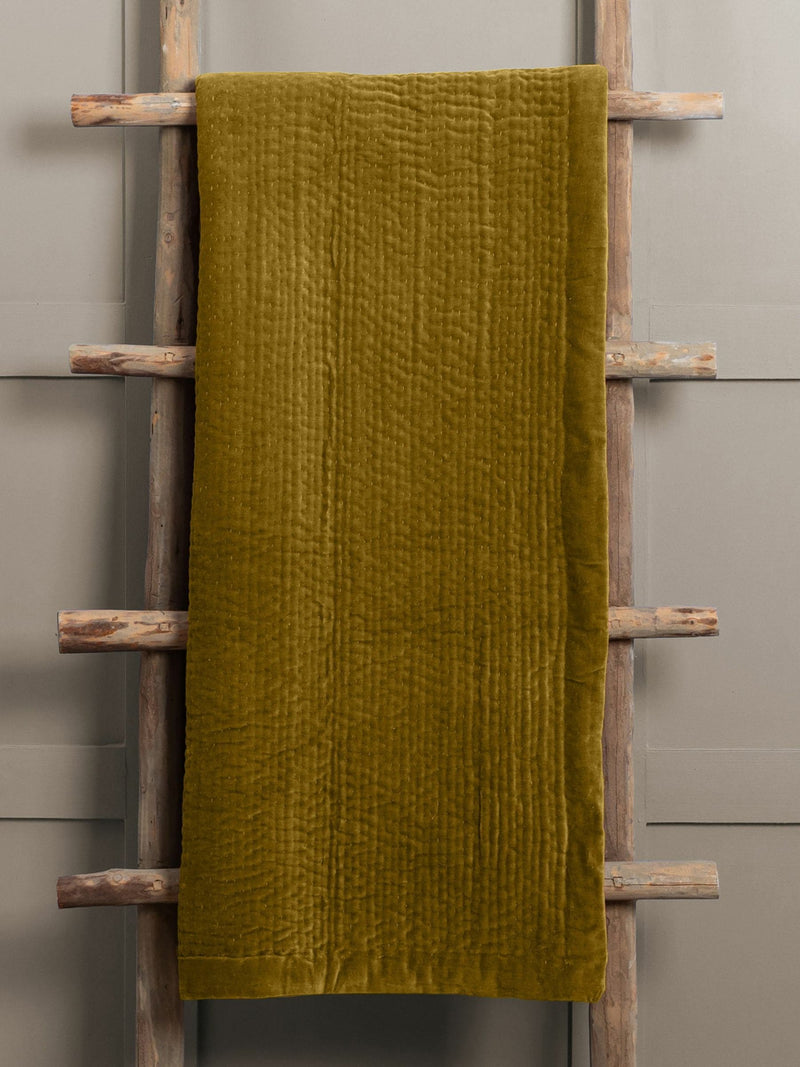 Voyage Maison Sunset Haze Quilted Velvet Throw 200cm x 140cm