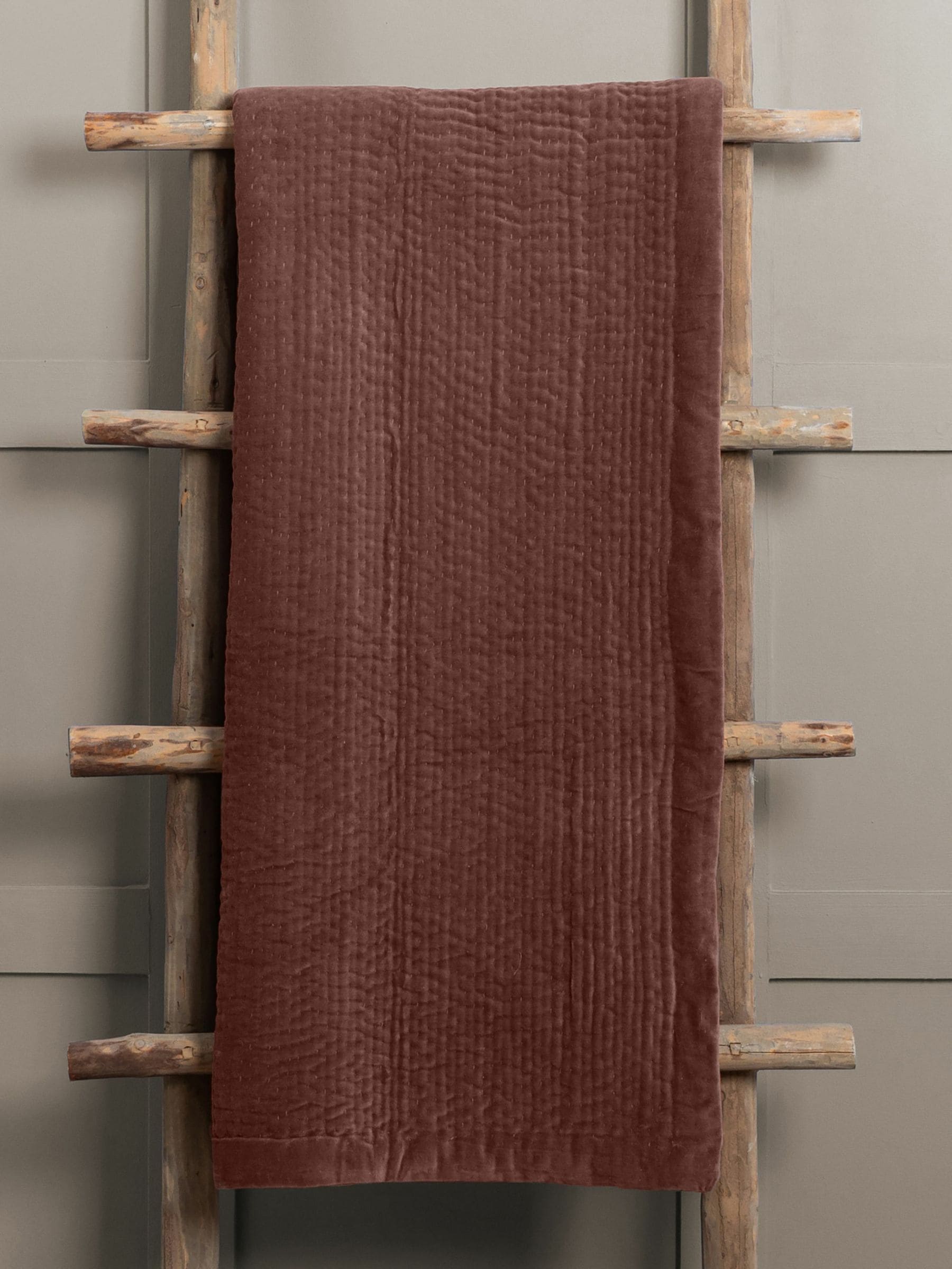 Voyage Maison Sunset Haze Quilted Velvet Throw 200cm x 140cm