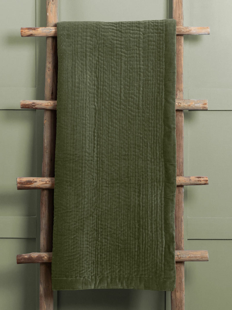 Voyage Maison Sunset Haze Quilted Velvet Throw 200cm x 140cm