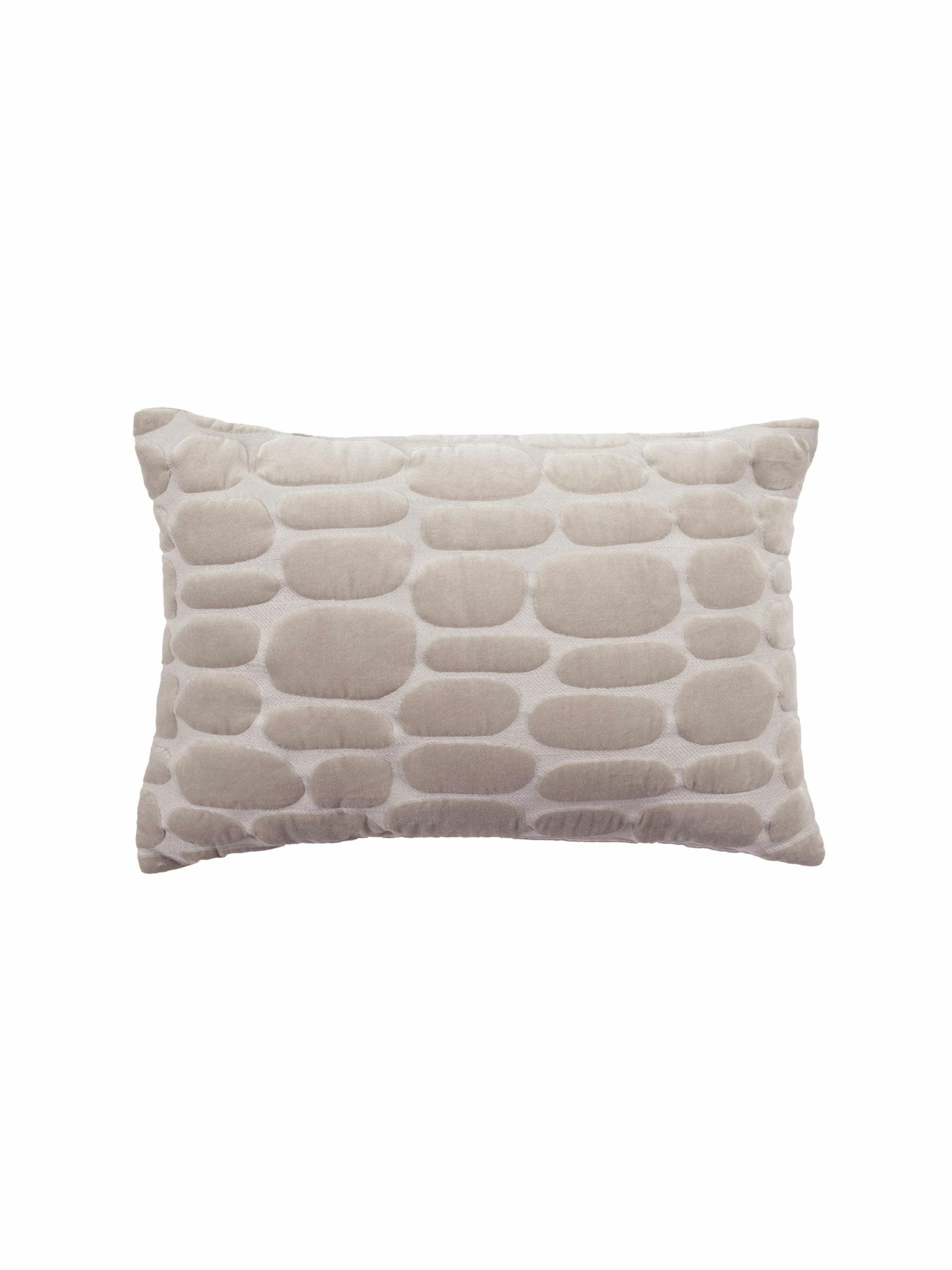 Voyage olive green boulder velvet cushion 40x60cm, UK version