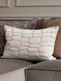 Voyage olive green boulder velvet cushion 40x60cm, UK version