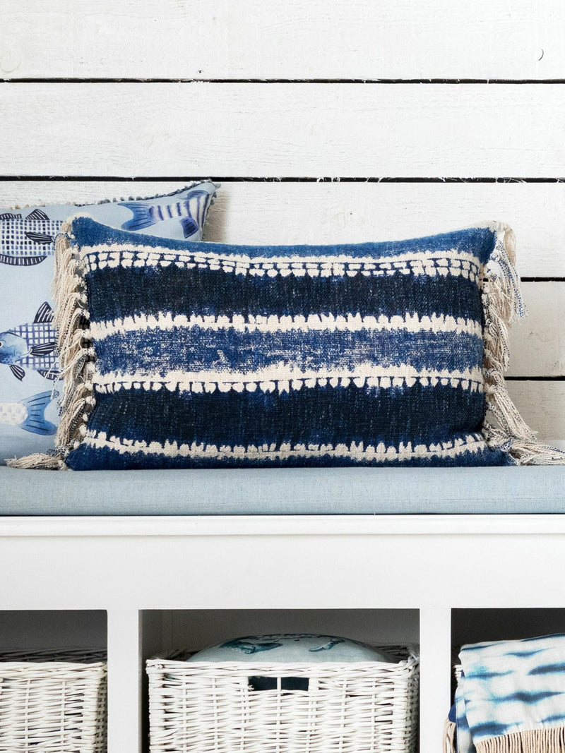 Voyage Maison Cobalt Cairns abstract cushion 40x60cm, UK version