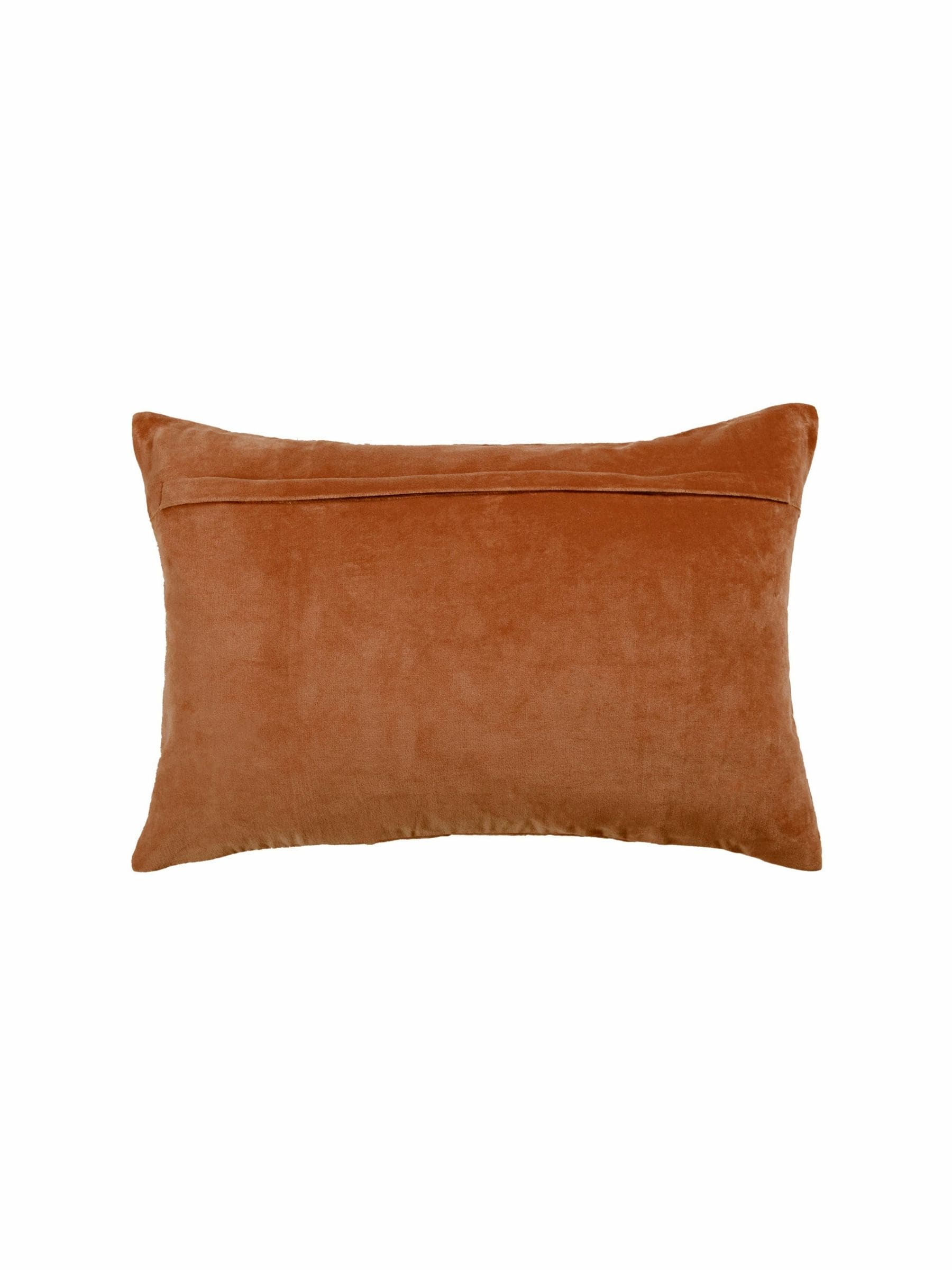 Voyage Sunset Orange Boulder Velvet Cushion