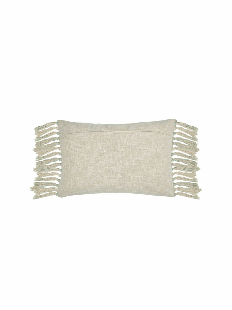 Voyage Maison Seafoam Cairns abstract fringed cushion 40x60cm (British brand)