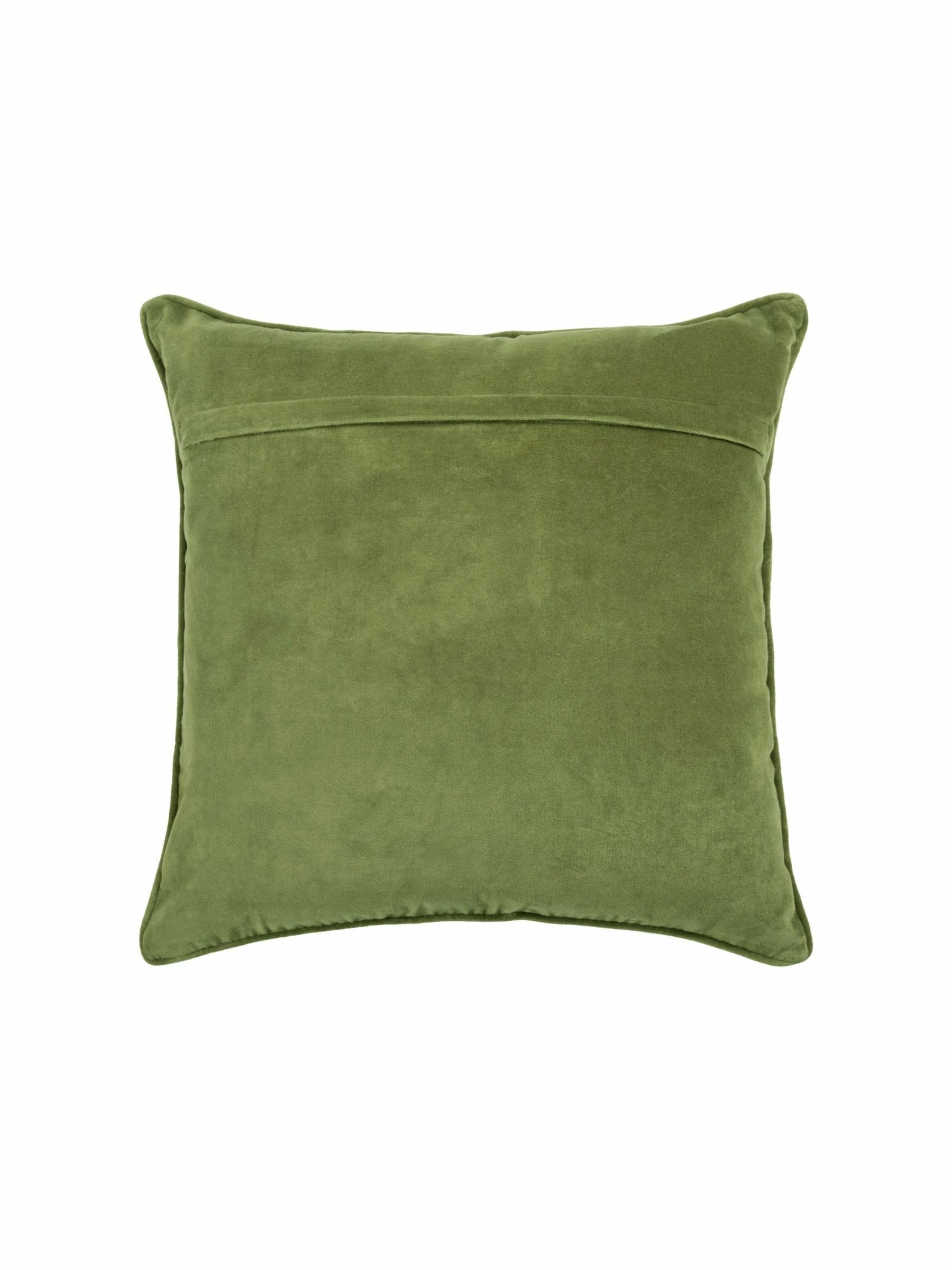 Voyage sage herb floral piped cushion 50x50cm, UK version