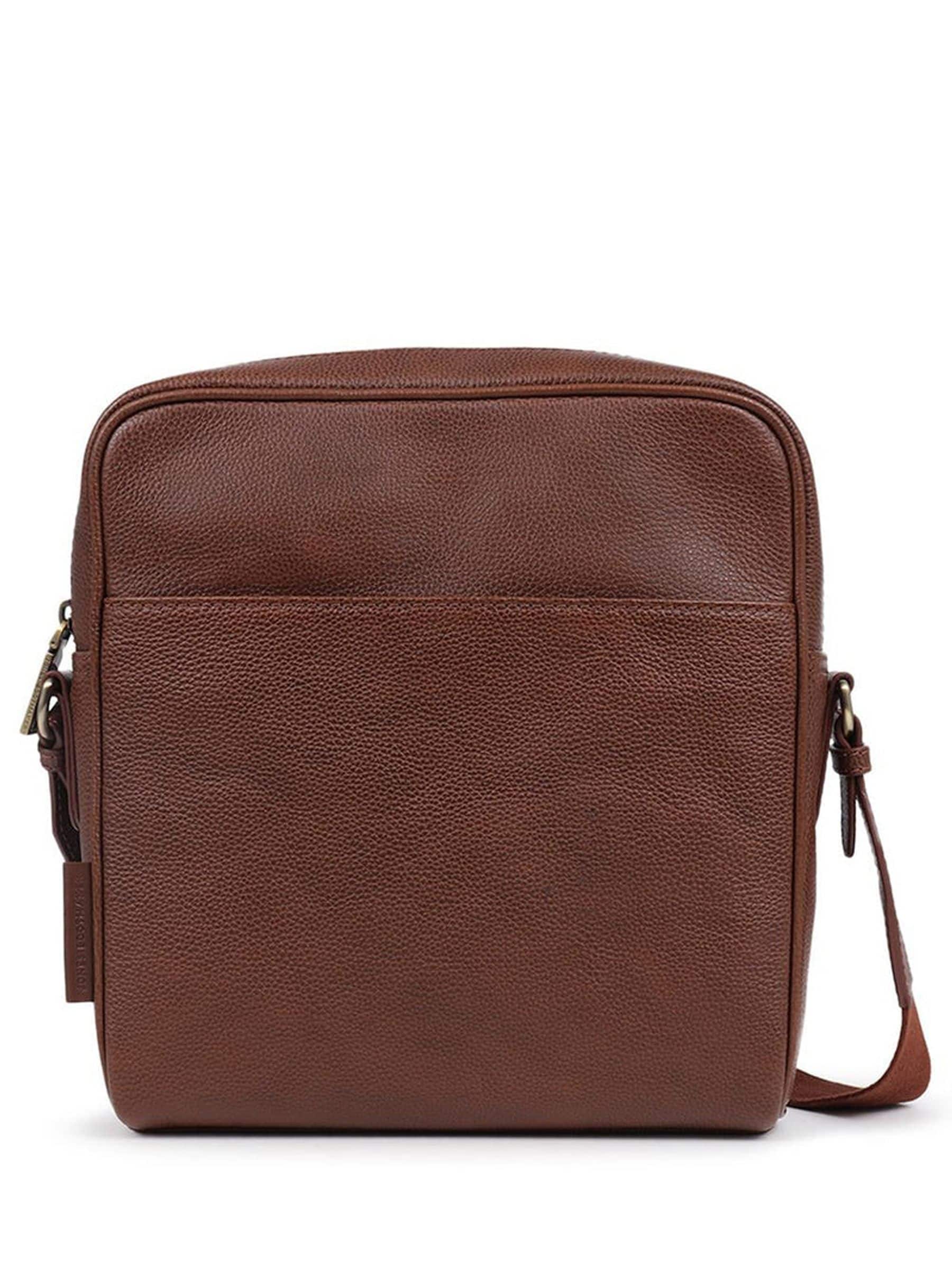 Jones Bootmaker brown leather shoulder bag 24x5x25 cm - British product