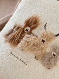 Hamish Highland Cow cushion 43x43cm, imported from the UK