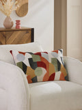 Orange cut velvet cushion 59x59cm - British product