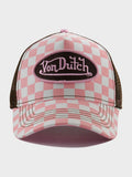 Von Dutch pink chequered trucker hat, UK version