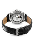 Rotary automatic watch black dial leather strap 40mm (British brand)