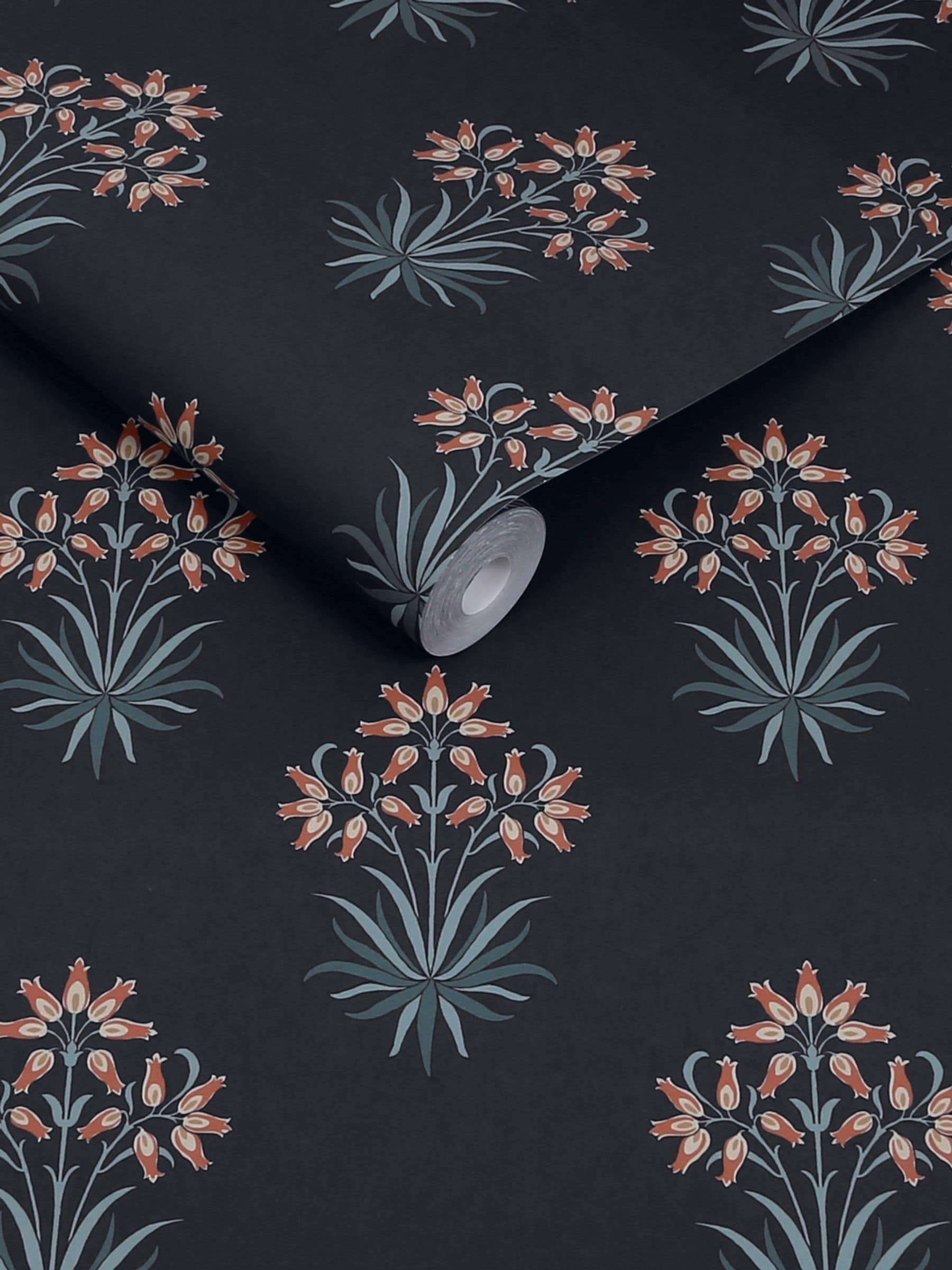 William Morris Midnight Hyacinth wallpaper 10m roll (British brand)