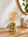 Colour Confetti table lamp glass base 25.5cm imported from the UK
