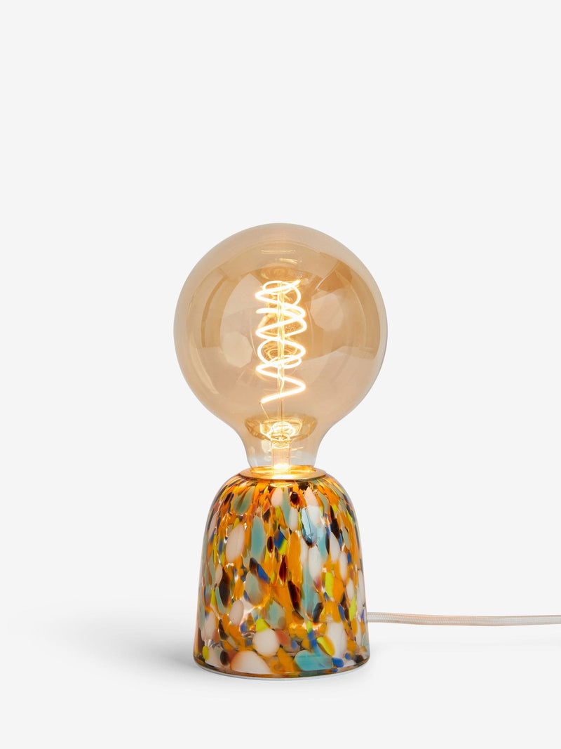 Colour Confetti table lamp glass base 25.5cm imported from the UK