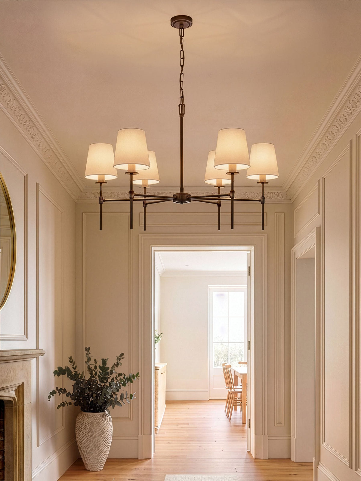 Bronze Carolina Chandelier 3 Light Ceiling Light Fitting