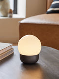 Pewter Grey Pod Rechargeable Touch Wireless Table Lamp