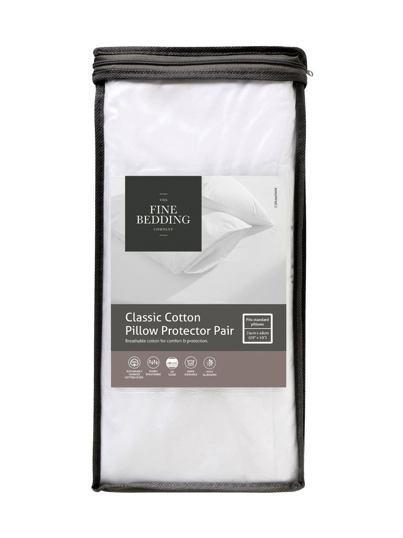 FBC Classic Cotton Pillow Protector Pair (British brand)