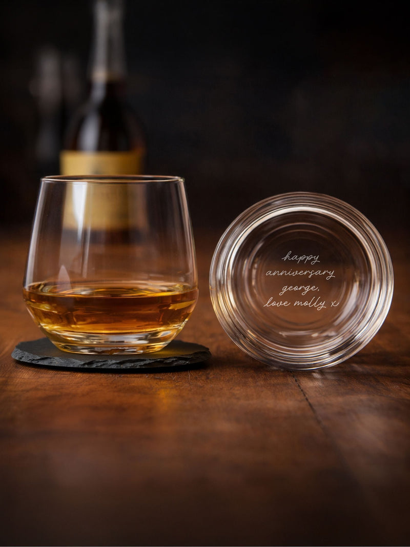 PMC personalised secret message glass tumbler, imported from the UK