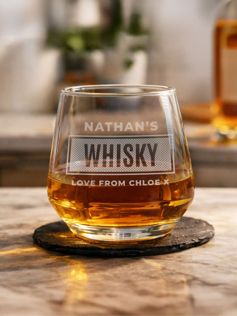 PMC personalised drink tumbler glass - British product