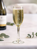 PMC personalised couples flute glass 23cm - British product