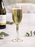 PMC bride flute glass personalised (British brand)