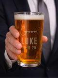 Personalised groom pint glass by PMC - British product