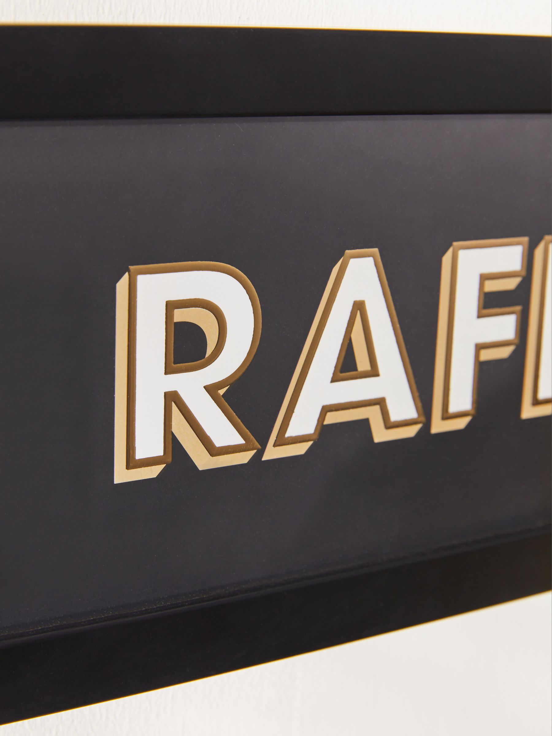No Riff Raff framed wall art Black/Gold 12x80x2cm - British product