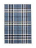 Catherine Lansfield blue kelso check tartan rug, imported from the UK